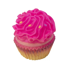 JUGUETE CUPECAKE - Juguete de Vinilo Con chifle - color Rosa.