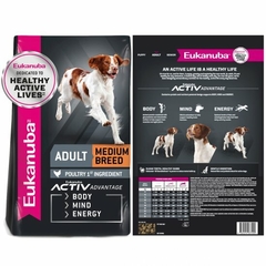 Alimento Eukanuba Adult Medium Breed de 15kg + 3kg de Regalo - TotalPet