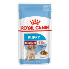 Pouch Royal Canin Medium Puppy para Perros Cachorros x 140g