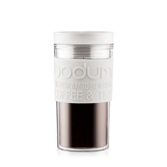 Travel Mug Bodum Doble Pared Hermetico Blanca