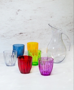 Set Aqua - Jarra + 6 Vasos Multi Colors en internet