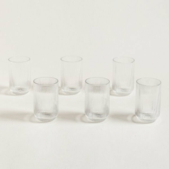Set X 6 Vasos de Vidrio Kingdom Transparente - Duvet Home