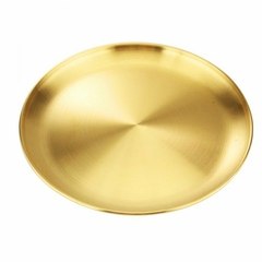 Plato Chico Acero Inoxidable Dorado 14 cm. - comprar online