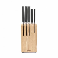 Set X6 Cuchillos Brabantia Profile Wood - comprar online