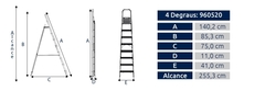 ESCADA RESIDENCIAL DE ALMINIO 4 DEGRAUS ER4 - ALUMASA - Gracinda Produtos de Limpeza