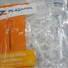 MINI COLHER PARA MEXER CAFE C/ 100 UNID PLAZAPEL