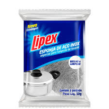 ESPONJA METÁLICA DE AÇO INOX LIPEX