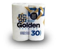 PAPEL HIGIÊNICO GOLDEN BRANCO FOLHA SIMPLES PC 4 X 30 METROS