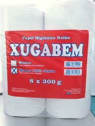 PAPEL HIGIÊNICO ROLÃO - BRANCO XUGABEM FOLHA SIMPLES 8X300 MT