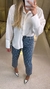 919 - Calça Jeans | Bordada Strass X na internet