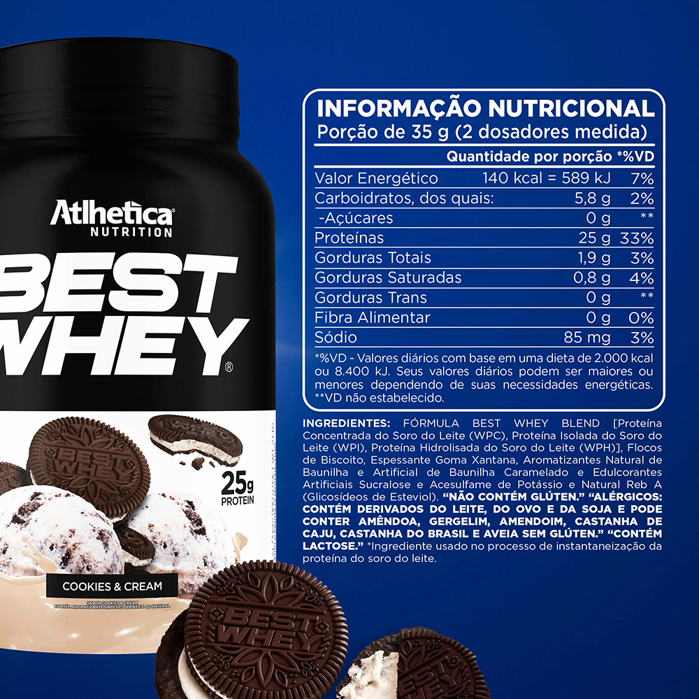 Best Whey (900g) Cookies & Cream Atlhetica Nutrition