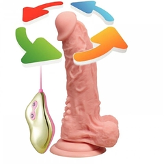 Pênis rotativo Garrett realistic cock recarregável 19,5 cm com vibro na internet