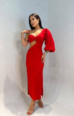 Vestido Pérola Linho Red