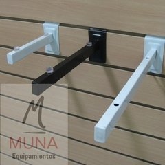 Mensula De 13cm Para Panel Ranurado Soporte Estante Vidrio