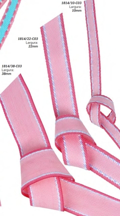 Sinimbu Decorativa pespontada rosa com lílas - 1814/03