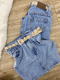 Saia Jeans Melinda C/Cinto Ref: Zm05634 - comprar online