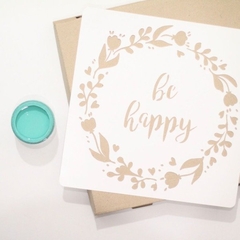 Stencil CUPA Be Happy 30x30 cm