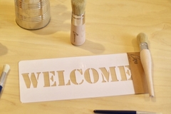 Stencil CUPA Welcome 15x30