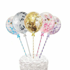 Set de 5 globos con confeti