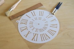 Stencil CUPA Reloj Romano 30x30
