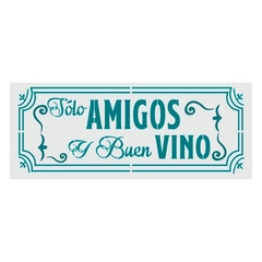 Stencil Solo Amigos - 12x30 cm