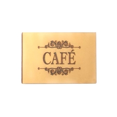 Placas Vintage / Sello Bajo Relieve - Cafe