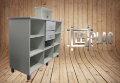 Mostrador Mueble Comercial Caja 1.50 Mts Blanco - LePlac