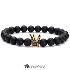 Pulseira Crown Gold Ônix