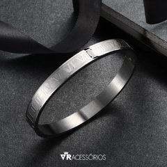 Bracelete Romano Premium Silver Em Aço Inoxidável - comprar online