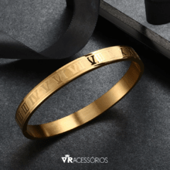 Bracelete Romano Premium Gold Em Aço Inoxidável - VR Acessórios | Loja online de Acessórios Masculinos