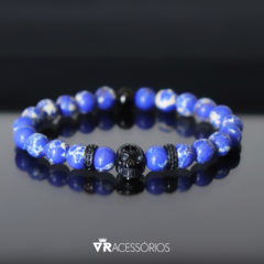 Pulseira Skull Blue Inox