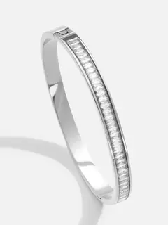 Bracelete Feminino Zircônia Silver em Aço Inoxidável - comprar online