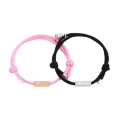 Pulseira Lovers Black and Rose