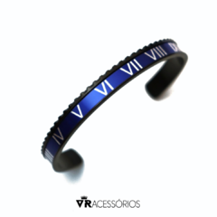 Bracelete Speed Roman Blue Em Aço Inoxidável