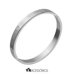 Imagem do Bracelete Romano Premium Silver Em Aço Inoxidável