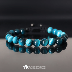 Pulseira Macramê Olho de Tigre Ocean 8mm - comprar online