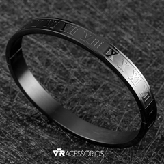 Bracelete Romano Premium Black em Aço Inoxidável na internet