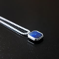 Colar Silver Lápis Lazuli em Aço Inoxidável - comprar online