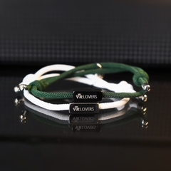 Pulseiras Lovers White and Military Green - loja online