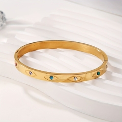 Bracelete Feminino Olho Grego Gold em Aço Inoxidável Ouro 18k na internet