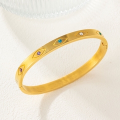 Bracelete Feminino Olho Grego Gold em Aço Inoxidável Ouro 18k - loja online