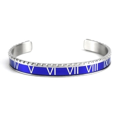 Bracelete Speed Roman Blue Em Aço Inoxidável