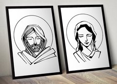 Jesus e Maria | Conjunto de Quadros - comprar online