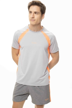 REMERA ENERGY GRAY & ORANGE