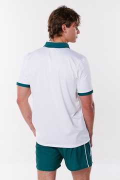 REMERA POLO CLUB MEN WHITE/GREEN - comprar online