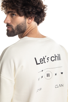 BUZO LETS CHILL OFF WHITE MEN - comprar online