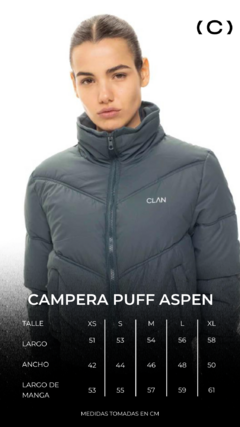 CAMPERA PUFF ASPEN PETROLEO - CLAN
