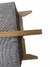 Puff quadrado luxo pés madeira maciça linho 40x40  cinza - comprar online