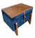 Puff baú flex com mesa de centro 60x40 veludo azul marinho