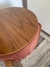 Puff Paris com mesa de apoio cor veludo ferrugem - comprar online